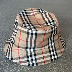 Authentic Burberry Check Cotton Bucket Hat